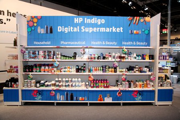 HP’s ‘Digitally printed Supermarket’ themed stand will demonstrate a broad range of high value, cost effective digitally printed flexible packaging, folding carton, shrink sleeve and label applications